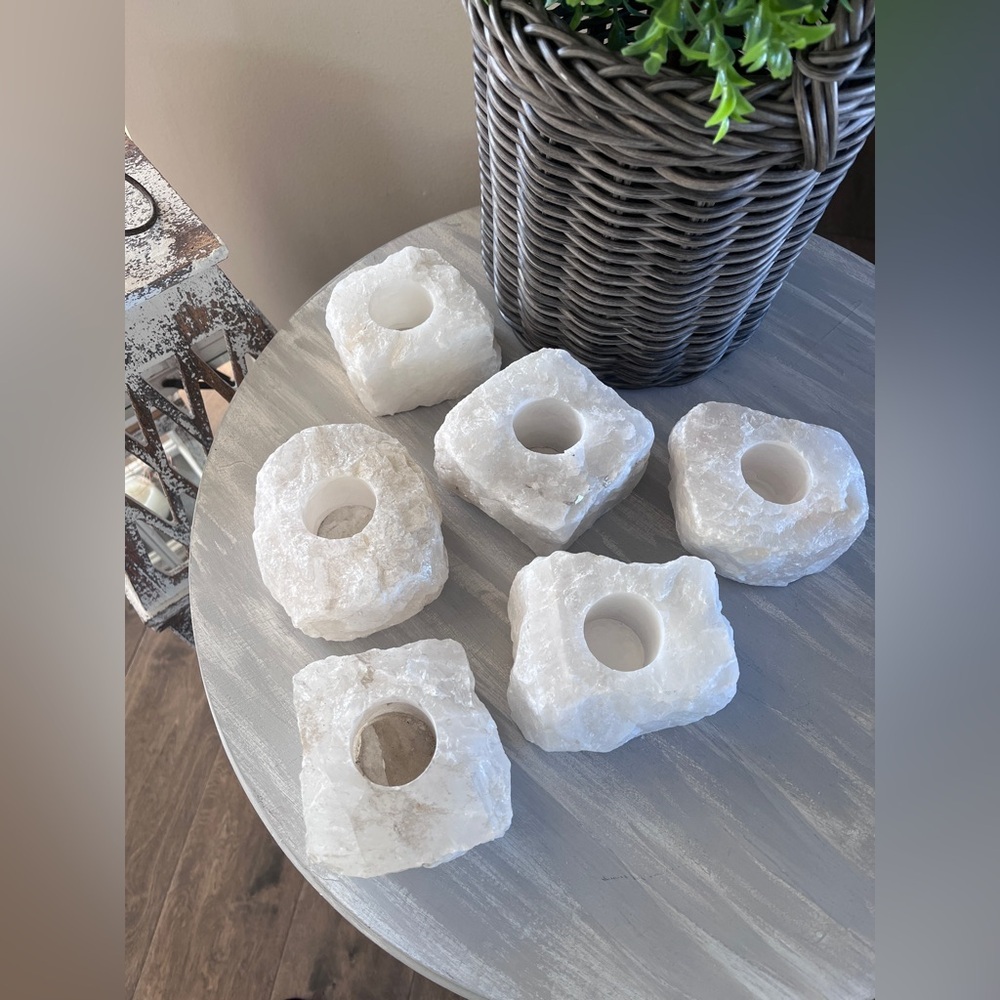 Crystal quartz Tealight Holder